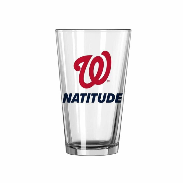 Logo Chair 16 oz Major League Baseball Washington Nationals Slogan Pint Glass 518-G16P-X10